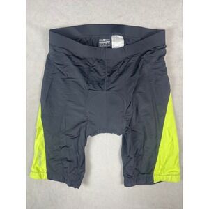 Hiskywin Mens XXL Padded Cycling Shorts Black Neon Yellow 3D Gel Chamois Bike